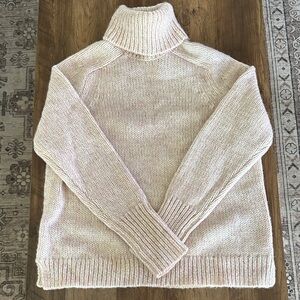 J. Crew Soft Pink Turtleneck Sweater